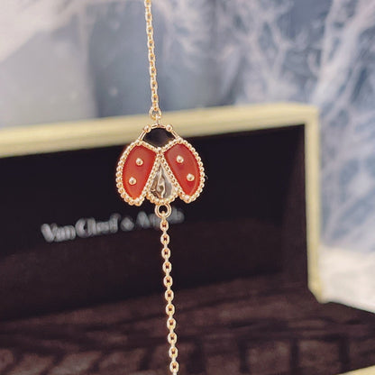 [⭐Aura]LUCKY SPRING 1 MOTIF PINK GOLD BRACELET