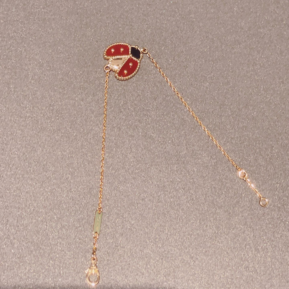 [⭐Aura]LUCKY SPRING 1 MOTIF PINK GOLD BRACELET