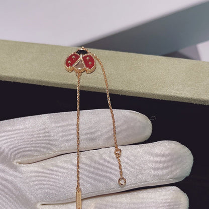 [⭐Aura]LUCKY SPRING 1 MOTIF PINK GOLD BRACELET