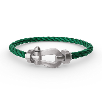 [⭐Aura]FORCE LARGE HORSESHOE NO DIAMOND BRACELET SILVER