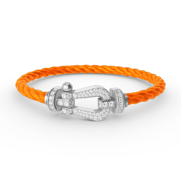 [⭐Aura]FORCE LARGE HORSESHOE FULL DIAMOND BRACELET SILVER