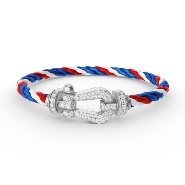 [⭐Aura]FORCE LARGE HORSESHOE FULL DIAMOND BRACELET SILVER