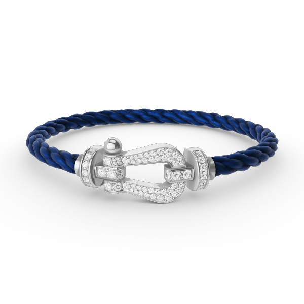 [⭐Aura]FORCE LARGE HORSESHOE FULL DIAMOND BRACELET SILVER