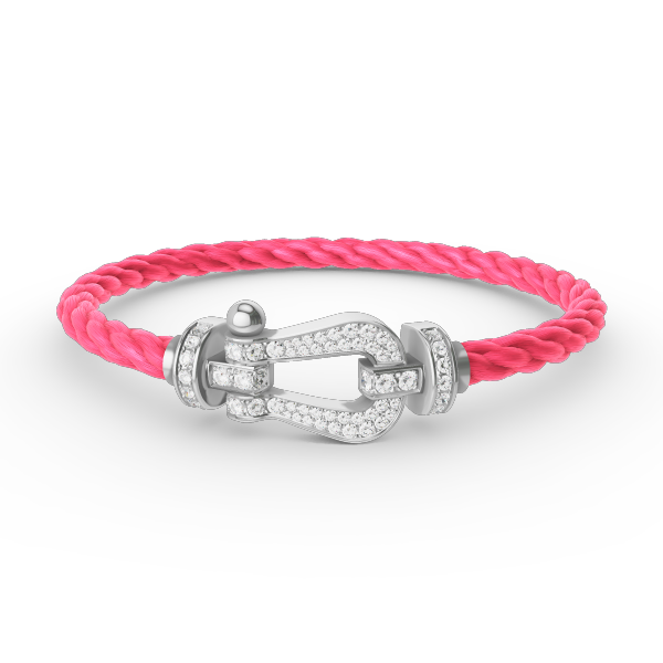 [⭐Aura]FORCE LARGE HORSESHOE FULL DIAMOND BRACELET SILVER