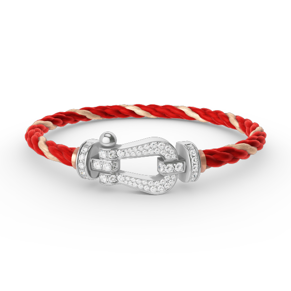 [⭐Aura]FORCE LARGE HORSESHOE FULL DIAMOND BRACELET SILVER
