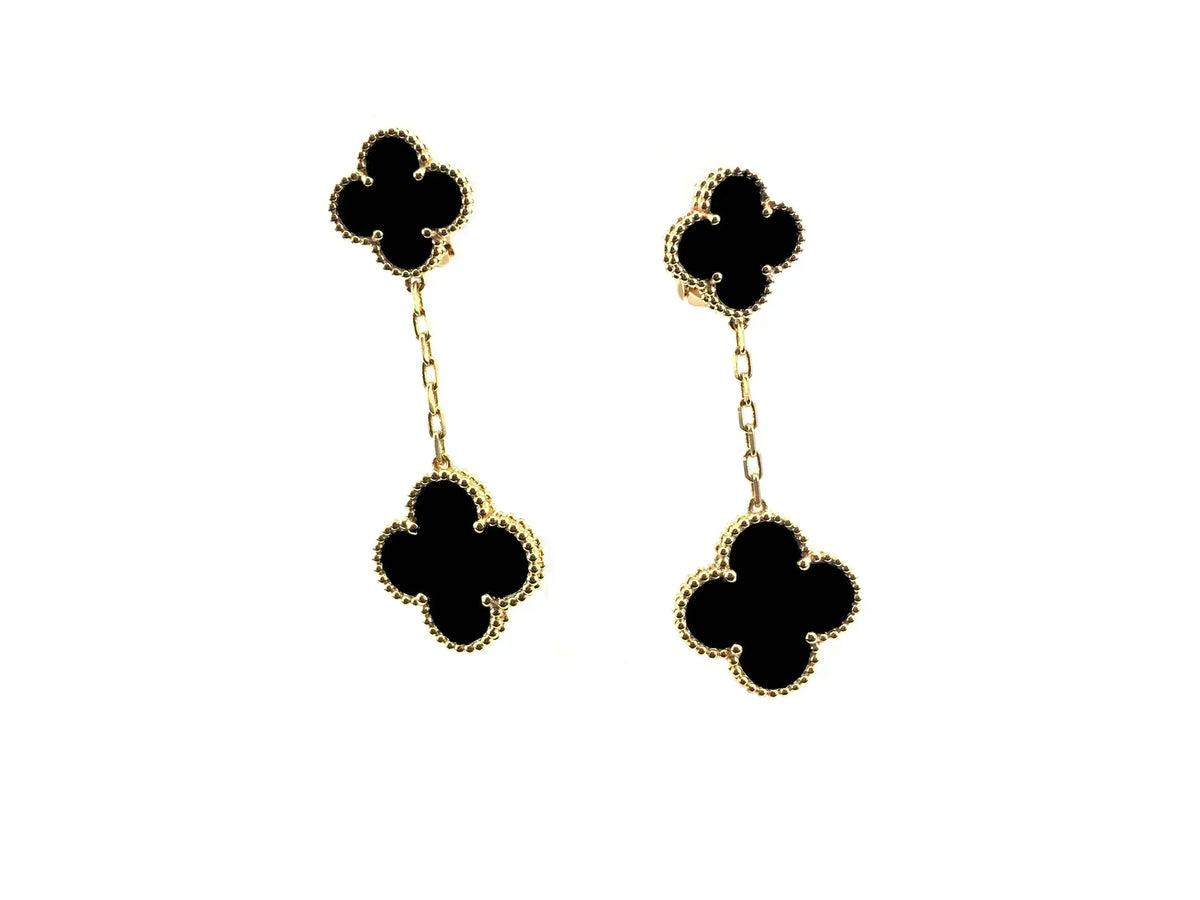 [⭐Aura]CLOVER 2 MOTIFS  EARRINGS (MULTIPLE CHOICESC