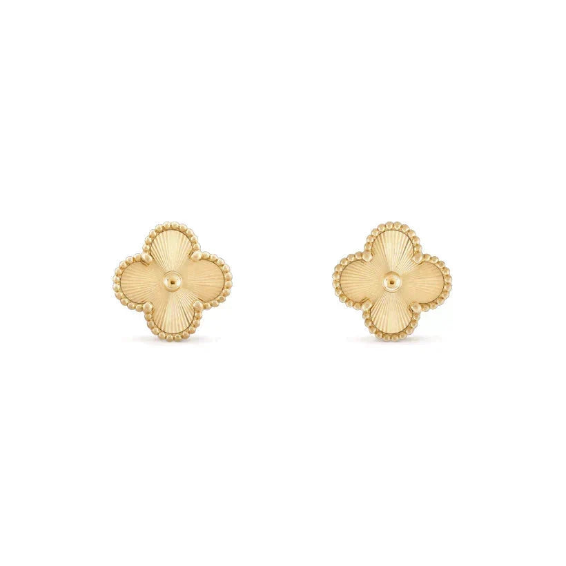 [⭐Aura]CLOVER MEDIUM 1 MOTIFS LASER EARRINGS