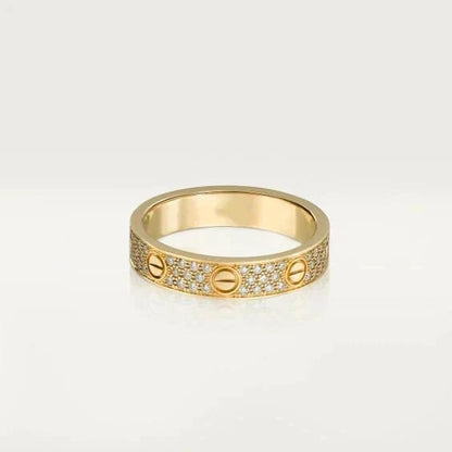 [⭐Aura]LOVE RING 3.6MM DIAMOND PAVED