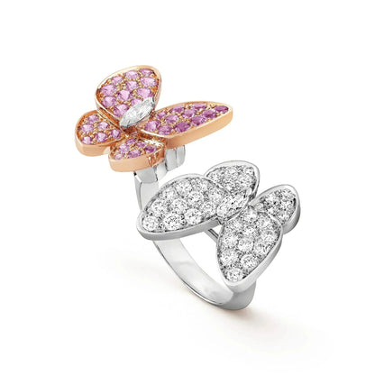 [⭐Aura]TWIN BUTTERFLY DIAMOND RING