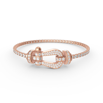 [⭐Aura]FORCE  LARGE HORSESHOE FULL DIAMOND TENNIS BRACELET
