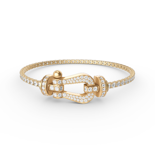 [⭐Aura]FORCE  LARGE HORSESHOE FULL DIAMOND TENNIS BRACELET