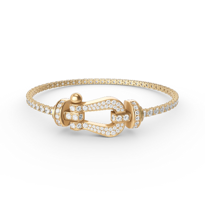 [⭐Aura]FORCE  LARGE HORSESHOE FULL DIAMOND TENNIS BRACELET