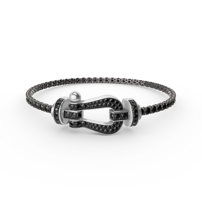 [⭐Aura]FORCE  LARGE HORSESHOE FULL DIAMOND TENNIS BRACELET